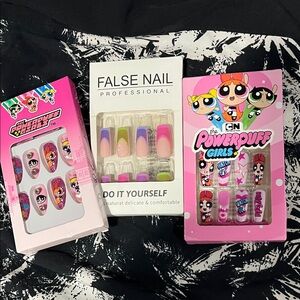 Powerpuff Girls False Nail Set press on nails lot